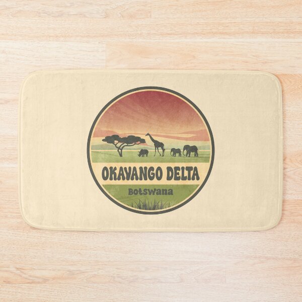 Item preview, Okavango Delta Botswana Vintage Safari Graphic designed and sold by CynthiaGraphics.