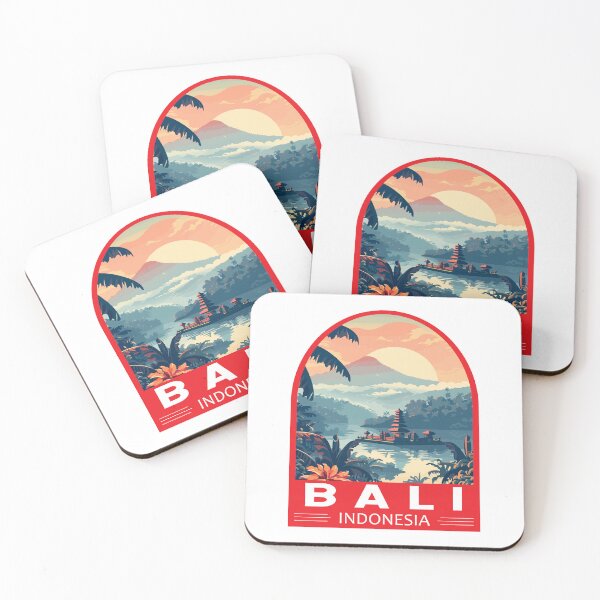 Item preview, Bali Indonesia Travel Art Emblem designed and sold by KrisSidDesigns.