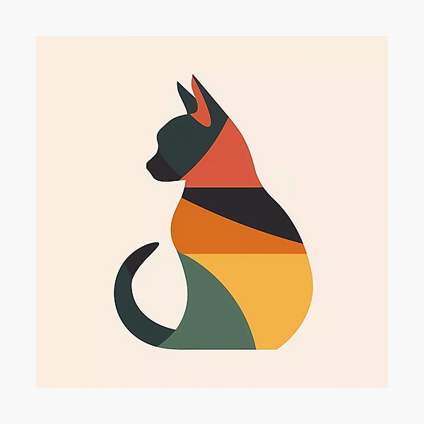 Item preview, "Symmetrical Feline Abstract" designed and sold by Art-Vortex-fr.
