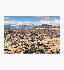 Iceland Caked Lava field landscape Photographic Print