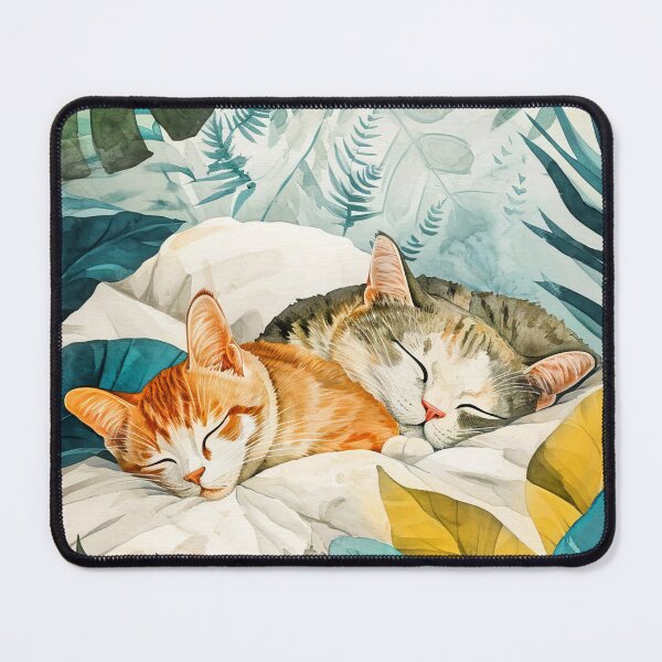 Item preview, Cats in bed watercolor art #cat  designed and sold by JBJart.