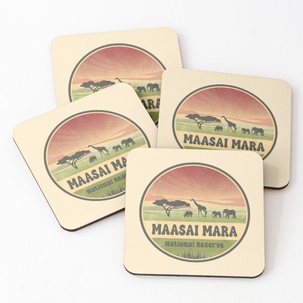 Item preview, Maasai Mara National Reserve Vintage Safari Graphic designed and sold by CynthiaGraphics.