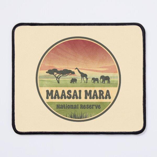 Item preview, Maasai Mara National Reserve Vintage Safari Graphic designed and sold by CynthiaGraphics.
