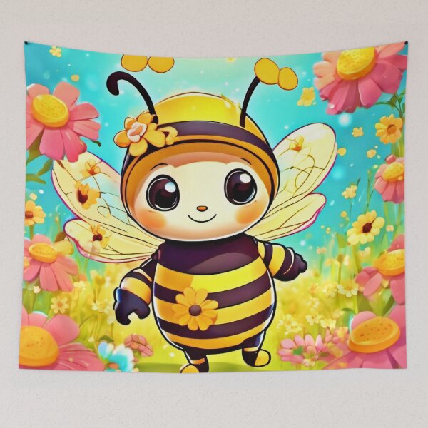 Item preview, Adorable Bee in Flower Dress designed and sold by Health And Fitness Posts e-Store.