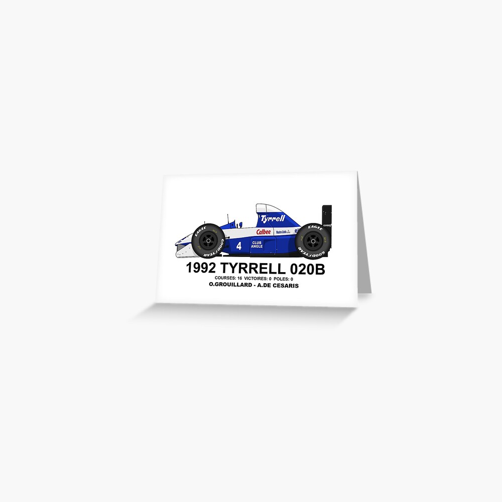 Tyrrell 0b 1992 Greeting Card By F1cartoon Redbubble