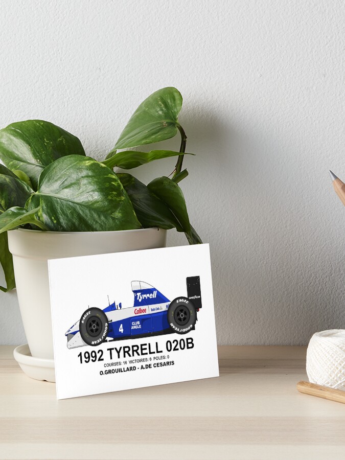 Tyrrell 0b 1992 Art Board Print By F1cartoon Redbubble