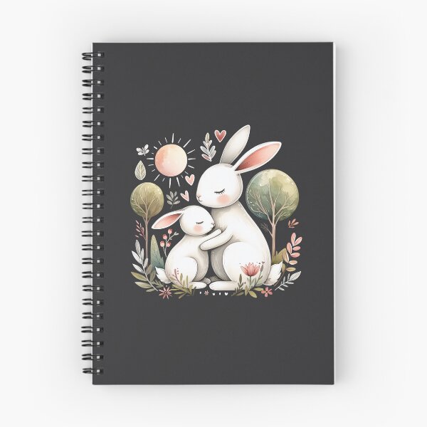 Item preview, watercolor cute rabbits designed and sold by YuliaHulia.