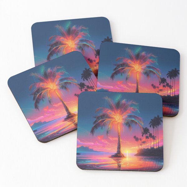 Item preview, Neon Dusk | Palm Silhouette designed and sold by FairX.