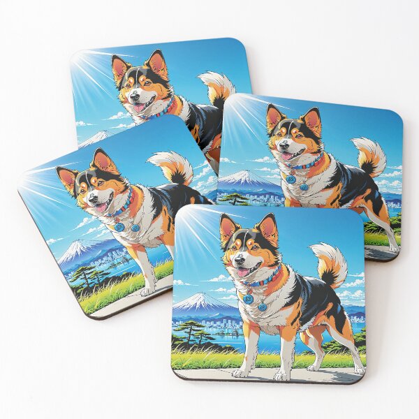 Item preview, The image portrays a vibrant illustration featuring a fluffy dog. designed and sold by yeekazar.