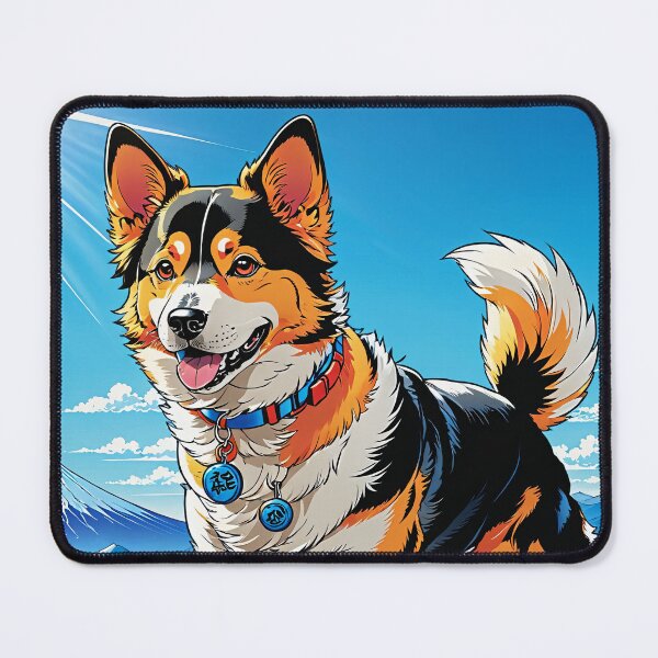 Item preview, The image portrays a vibrant illustration featuring a fluffy dog. designed and sold by yeekazar.