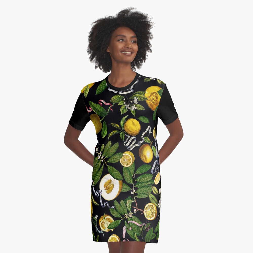 lemon t shirt dress