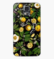 Zitronenbaum - Schwarz Hülle & Klebefolie für Samsung Galaxy
