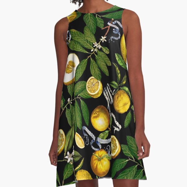 Lemon Tree - Black A-Line Dress