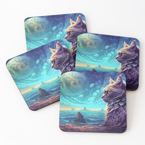 Item preview, Cat Celestial Gaze | Mystical Universe designed and sold by FairX.