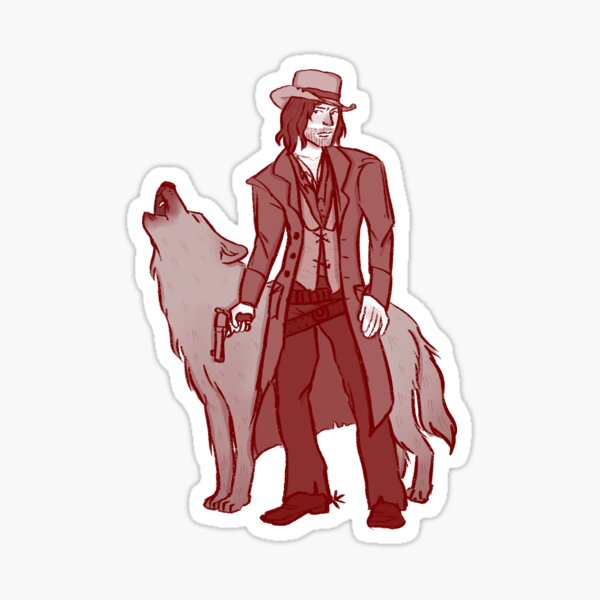 Vista previa del artículo con la obra «John Marston - Animal espíritu lobo», diseñado y vendido por wormy-pope.