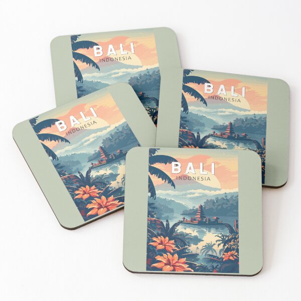 Item preview, Bali Indonesia Travel Art Vintage designed and sold by KrisSidDesigns.