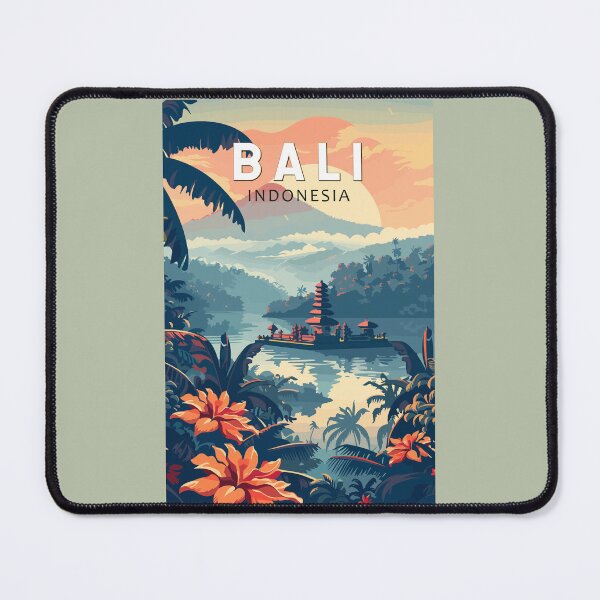 Item preview, Bali Indonesia Travel Art Vintage designed and sold by KrisSidDesigns.