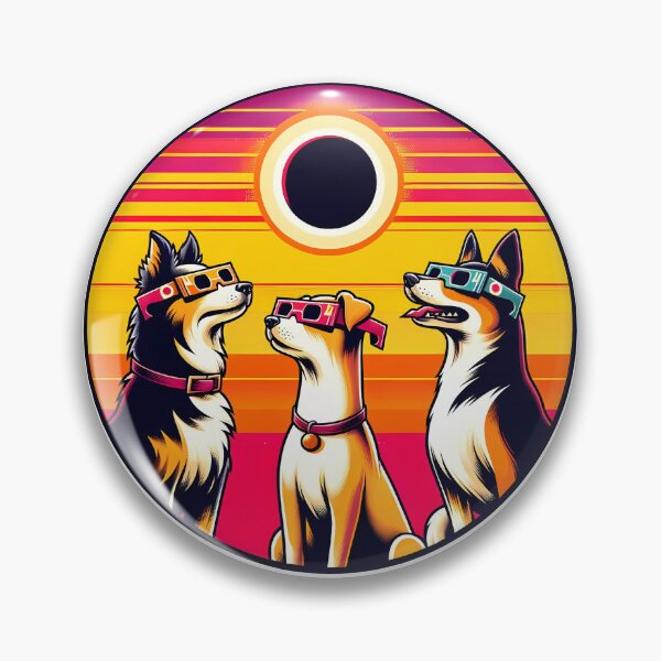 Artikelvorschau, Retro-Eclipse-Hunde entworfen und verkauft von OutbreakDesigns.