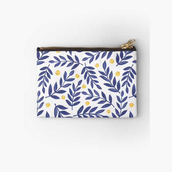 Item preview, Lino estampado hojas azul amarillo designed and sold by Colorblizz.