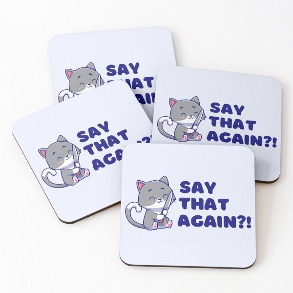 Item preview, Say That Again?! Cat With A Knife Design designed and sold by HELL0WBELLO.