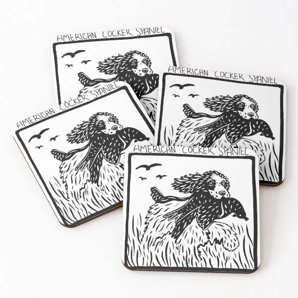 Item preview, American Cocker Spaniel Stamp Art designed and sold by BrinaDraws.