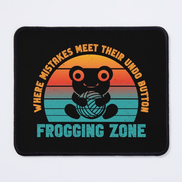 Item preview, Frogging Zone Crochet Terms Frog Funny Sunset Retro Grunge designed and sold by Lelijo.