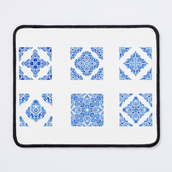 Item preview, Watercolor blue tile 6 pieces set designed and sold by EmeraldeaArt.