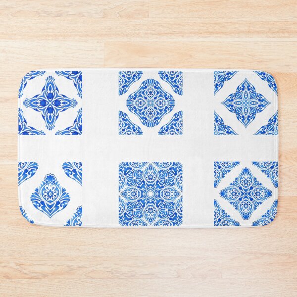 Item preview, Watercolor blue tile 6 pieces set designed and sold by EmeraldeaArt.