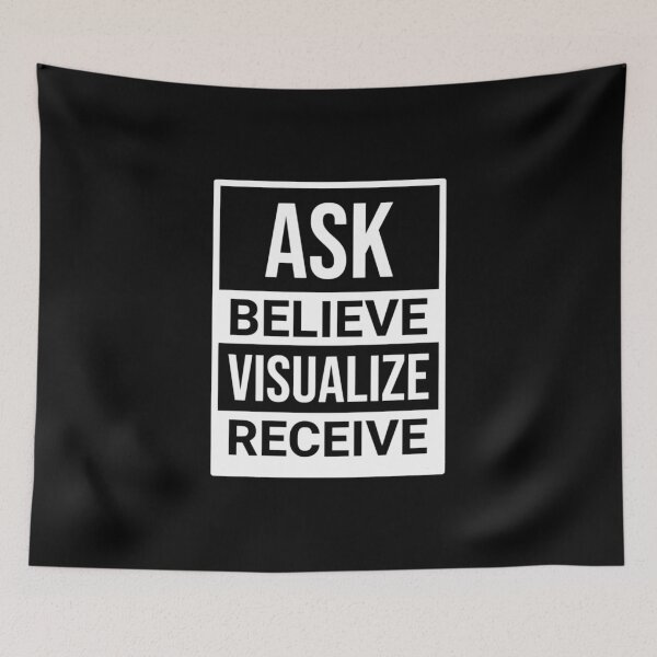 Item preview, Ask Believe Visualize Receive designed and sold by Nas-T-Shirt-Co.