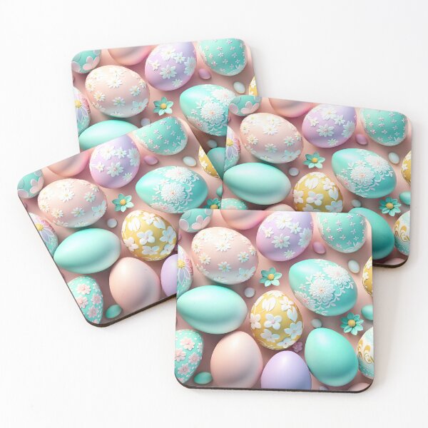 Item preview, Easter Eggs in Pastel Colors decorated with Spring Flowers designed and sold by DreamyEscapism.