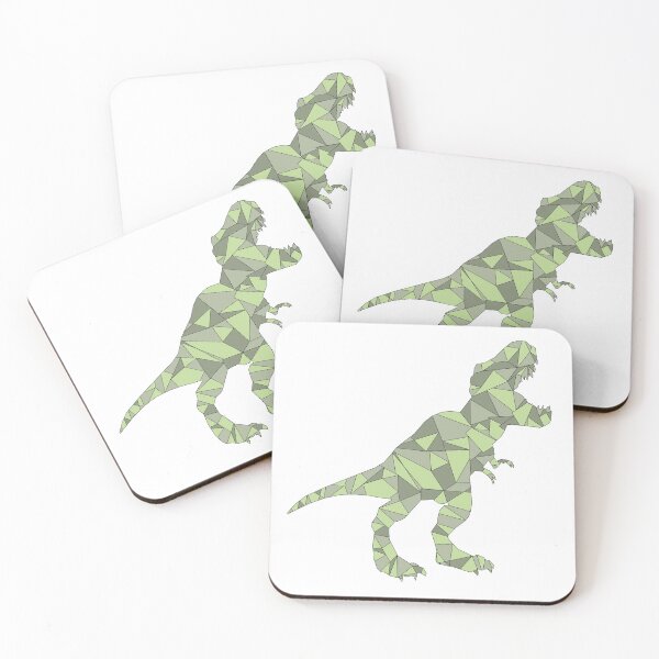 Item preview, DINOSAUR green T REX geometric designed and sold by hemp3x.