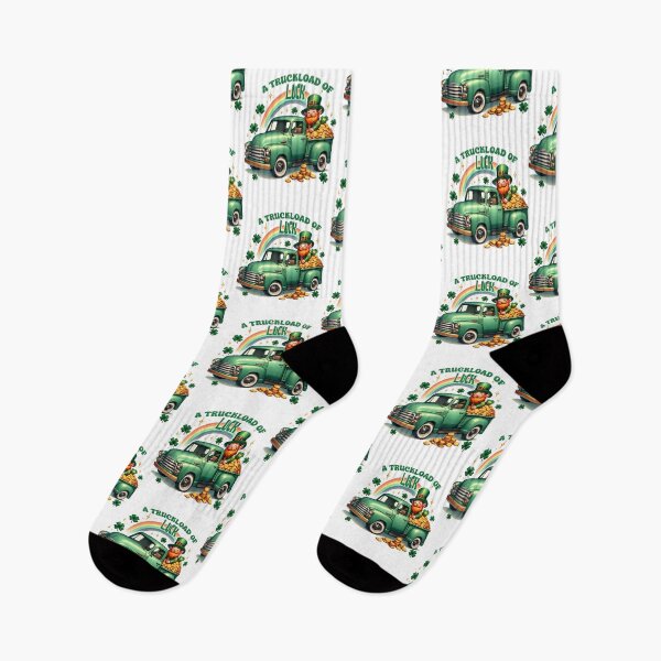 Item preview, A Truckload Of Luck Happy St Patrick's Day ,Funny Gnome With Green Truck, Cute Shamrock designed and sold by ArtByKatti.