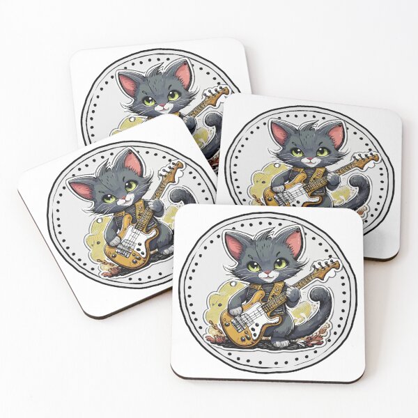 Item preview, Black Cat With a Bass Guitar  designed and sold by Wilcox PhotoArt.
