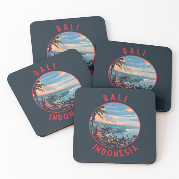 Item preview, Bali Indonesia Retro Distressed Circle designed and sold by KrisSidDesigns.
