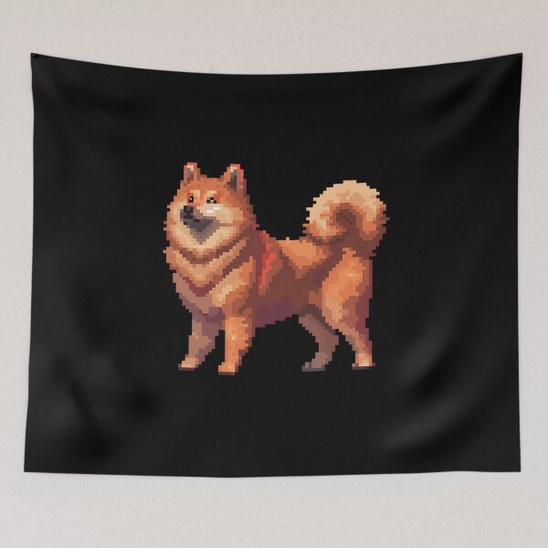 Item preview, 16-bit Pixel Art Finnish Spitz designed and sold by CUTEDOGGIEZ.