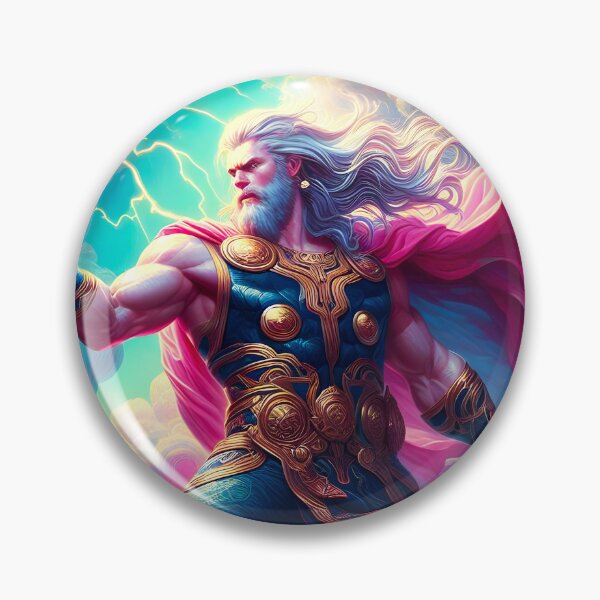 Item preview, Thor, God of Thunder, Superhero Art Painting Lightning designed and sold by Lososko.