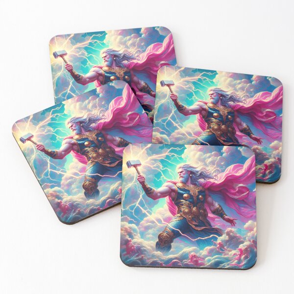 Item preview, Thor, God of Thunder, Superhero Art Painting Lightning designed and sold by Lososko.