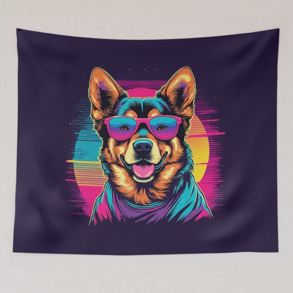 Item preview, When your little dog adopts a look that perfectly matches their 'ruff' incredible. designed and sold by Pulsant  Paintings.