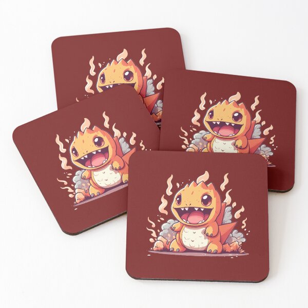 Item preview, El lindo bebé Godzilla naranja intenta respirar fuego designed and sold by MilkyBerryShop.