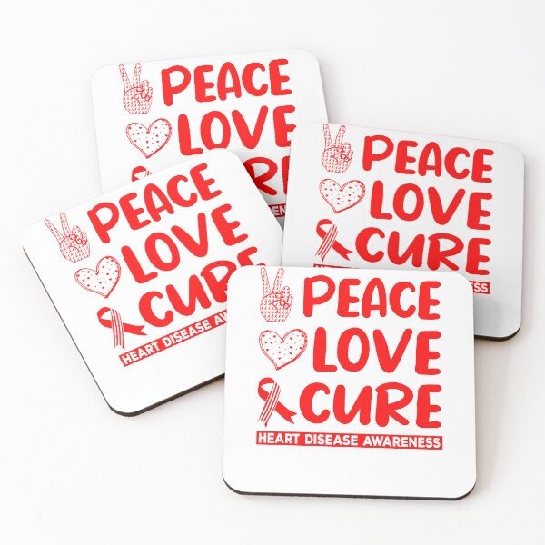 Item preview, Peace Love Cure Heart Disease Awareness Month Support designed and sold by NovaGenArt.