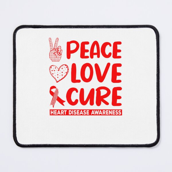 Item preview, Peace Love Cure Heart Disease Awareness Month Support designed and sold by NovaGenArt.