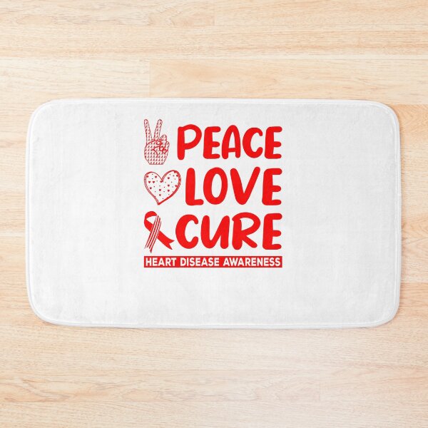 Item preview, Peace Love Cure Heart Disease Awareness Month Support designed and sold by NovaGenArt.