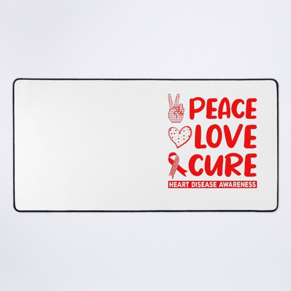 Item preview, Peace Love Cure Heart Disease Awareness Month Support designed and sold by NovaGenArt.