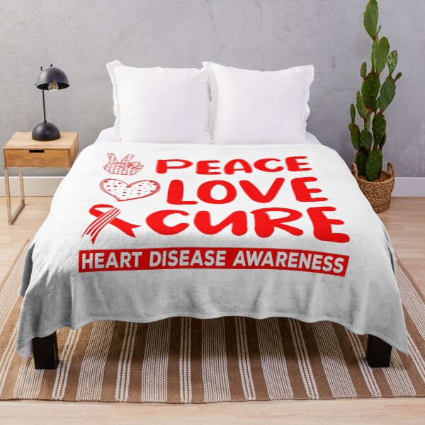 Item preview, Peace Love Cure Heart Disease Awareness Month Support designed and sold by NovaGenArt.