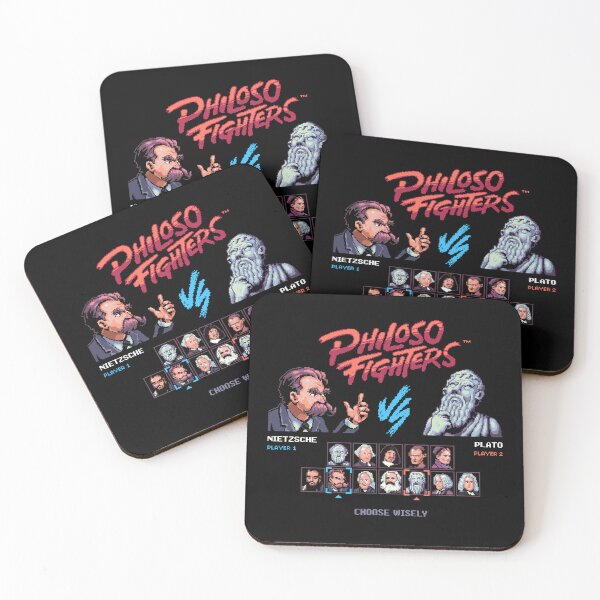 Item preview, Philoso Fighters Funny Retro Arcade Game Characters designed and sold by vomaria.