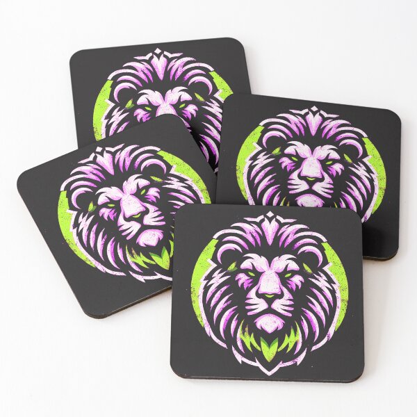 Item preview, Faded Lion head(pink/green) designed and sold by Dannysdesigns80.