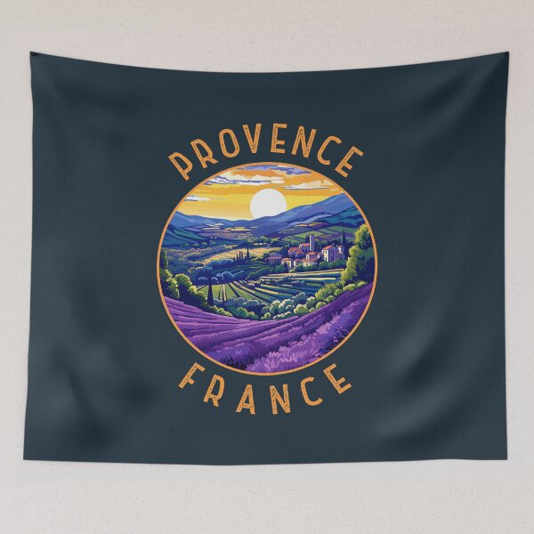 Item preview, Provence France Retro Distressed Circle designed and sold by KrisSidDesigns.