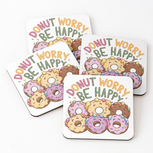 Item preview, #Sweet Happiness: Donut Worry, Be Happy! designed and sold by Colorful-Garden.