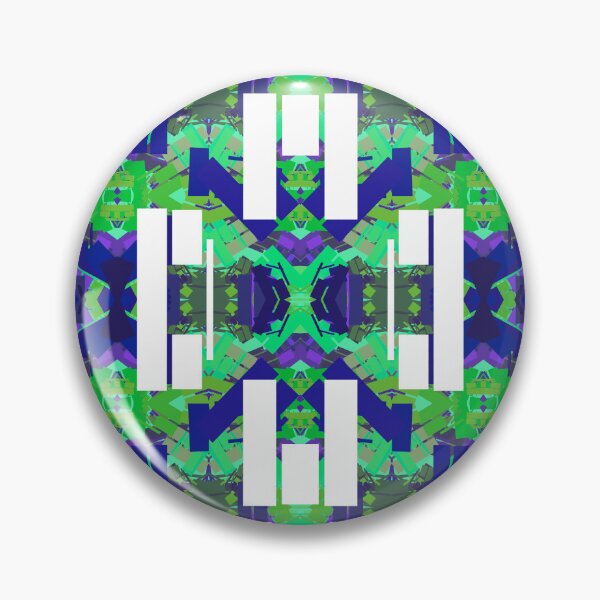 Item preview, Geometric green, white and blue  designed and sold by Flowersonstuff.