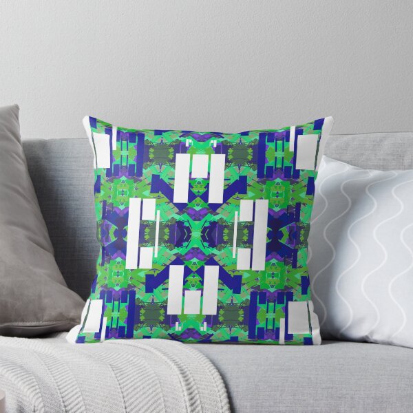 Item preview, Geometric green, white and blue  designed and sold by Flowersonstuff.
